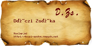 Dóczi Zsóka névjegykártya